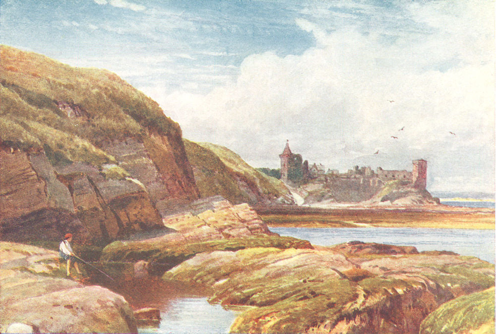 SCOTLAND. Fife. Castle of St Andrews, Fifeshire 1922 old antique print picture